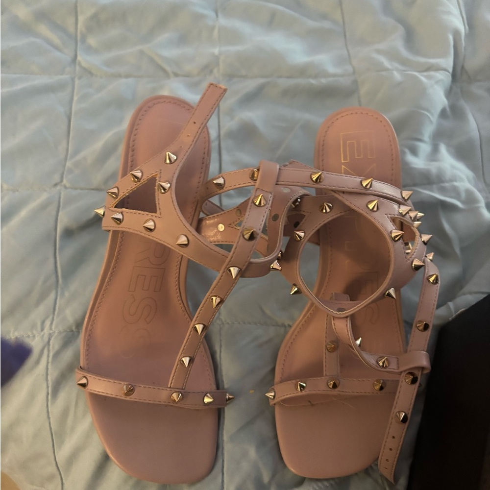 Express Blush Studded Sandals